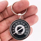 Vintage Harley Davidson 1941-1946 Fat Bob 120 MPH Speedometer 1.2" Diameter Keychain