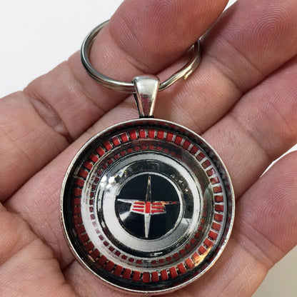 Vintage Dodge Hubcap Wheel Emblem Badge Ornament Logo 1.2" Diameter Keychain