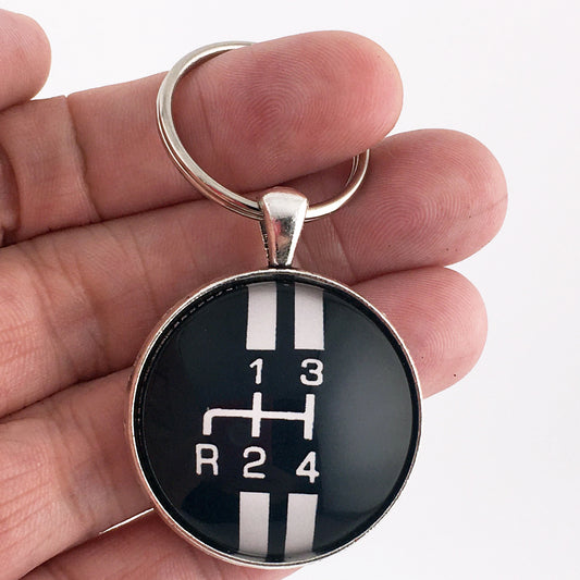 1965-1969 Ford Mustang 4 Speed Shift Knob 1.2" Keychain