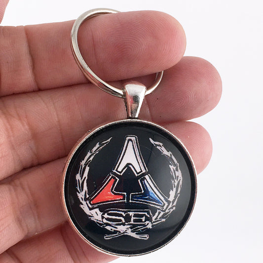 Vintage Dodge Challenger SE Charger Sail Panel Emblem Badge Ornament Logo 1.2" Diameter Keychain