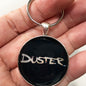 1970's Plymouth Duster Emblem Badge Ornament Logo 1.2" Diameter Keychain