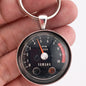 Vintage Yamaha XS2 Motorcycle 10K RPM Tachometer Gauge 1.2" Diameter Keychain
