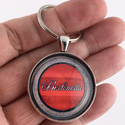 Vintage Chevrolet Camaro Berlinetta Chrome Door Emblem Badge 1.2" Keychain