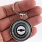 Vintage Chevrolet 1979-1981 Camaro Bowtie Chrome Door Emblem Badge 1.2" Keychain