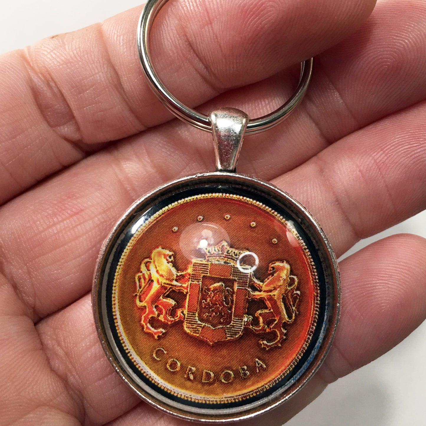 1970's Chrysler Cordoba Emblem Badge Ornament Logo 1.2" Diameter Keychain