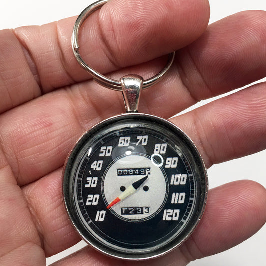 Vintage Harley Davidson Softail 120 MPH Speedometer 1.2" Keychain