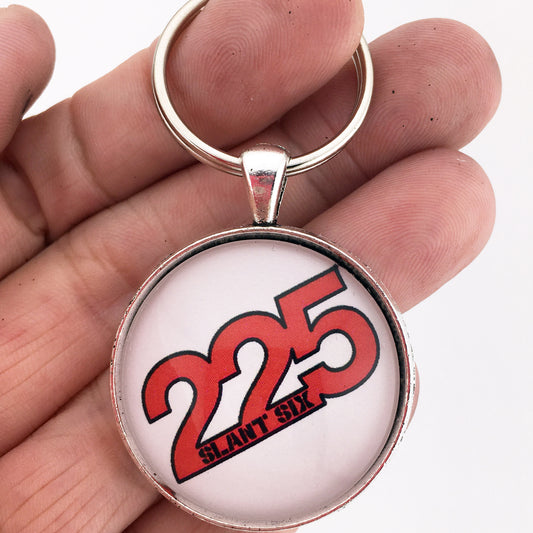 225 Slant Six Mopar Air Cleaner Decal 1.2" Diameter Keychain