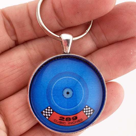 Ford 289 Cubic Inch Air Cleaner Decal 1.2" Diameter Keychain