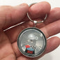 Chevy 302 Chrome Air Cleaner Decal 1.2" Diameter Keychain