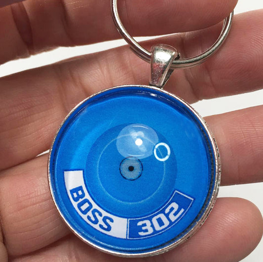 Ford BOSS 302 Air Cleaner Decal 1.2" Diameter Keychain