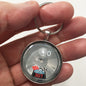 Chevy 307 Chrome Air Cleaner Decal 1.2" Diameter Keychain
