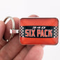 340 Six Pack Mopar Air Cleaner Decal 1" x 1.25" Diameter Keychain