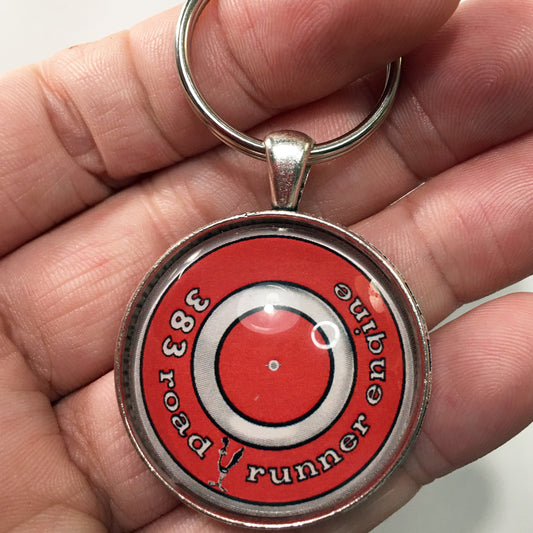 383 Road Runner Mopar Air Cleaner Decal 1.2" Diameter Keychain