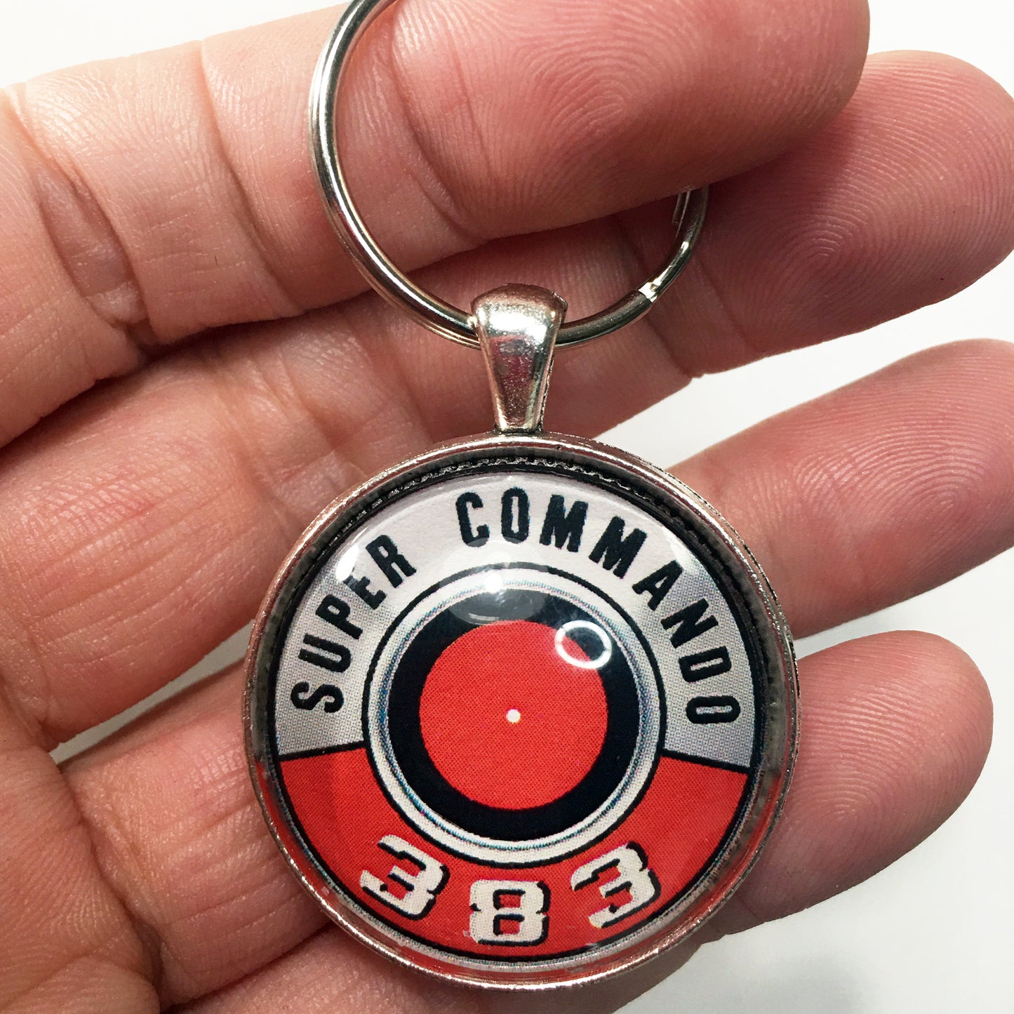 383 Super Commando Mopar Air Cleaner Decal 1.2" Diameter Keychain