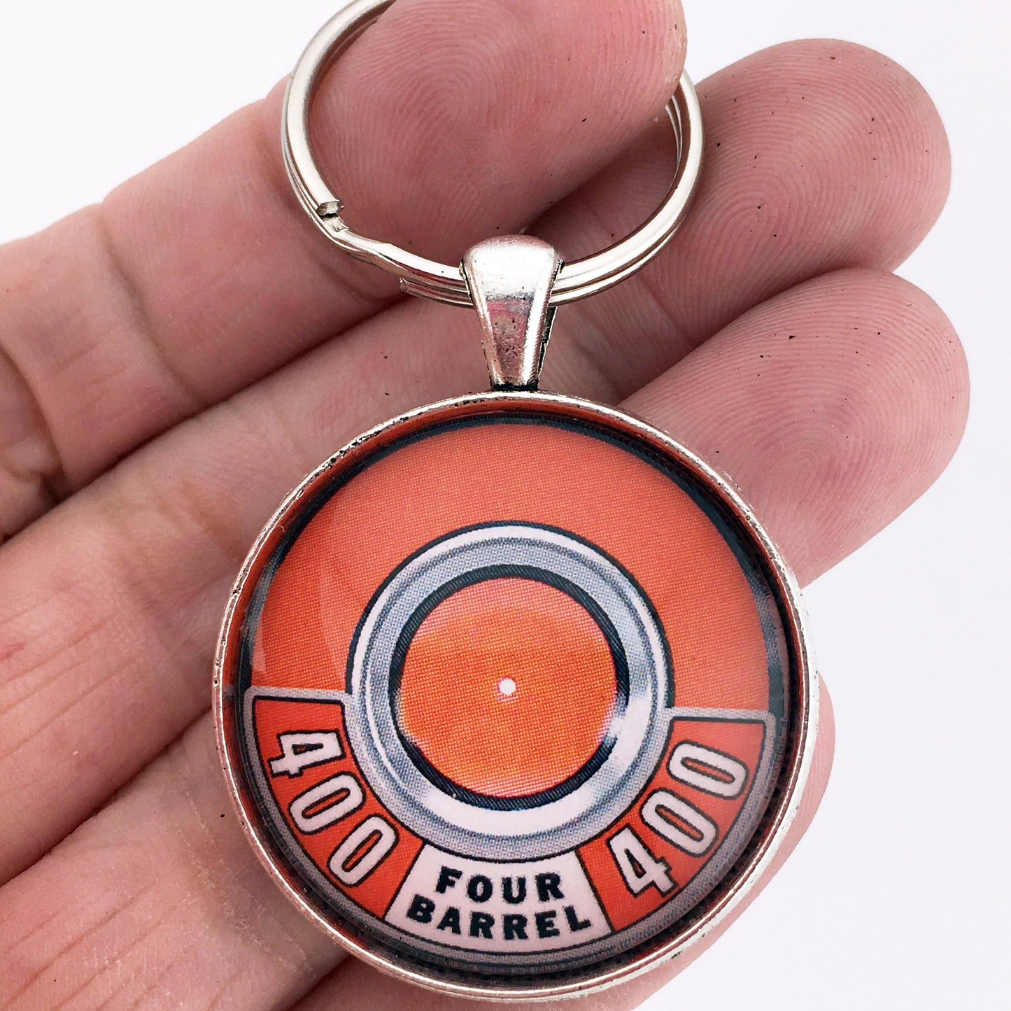 400 4 Barrel Mopar Air Cleaner Decal 1.2" Diameter Keychain