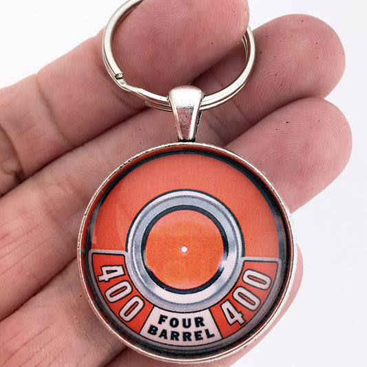 400 4 Barrel Mopar Air Cleaner Decal 1.2" Diameter Keychain