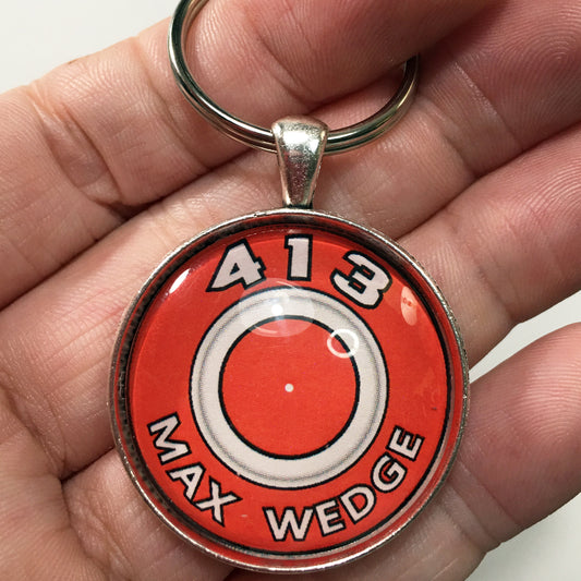 413 Max Wedge Mopar Air Cleaner Decal 1.2" Diameter Keychain