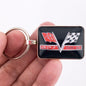 Chevy 427 Turbo Jet Chrome Fender V Flag Emblem 1.2" Diameter Keychain