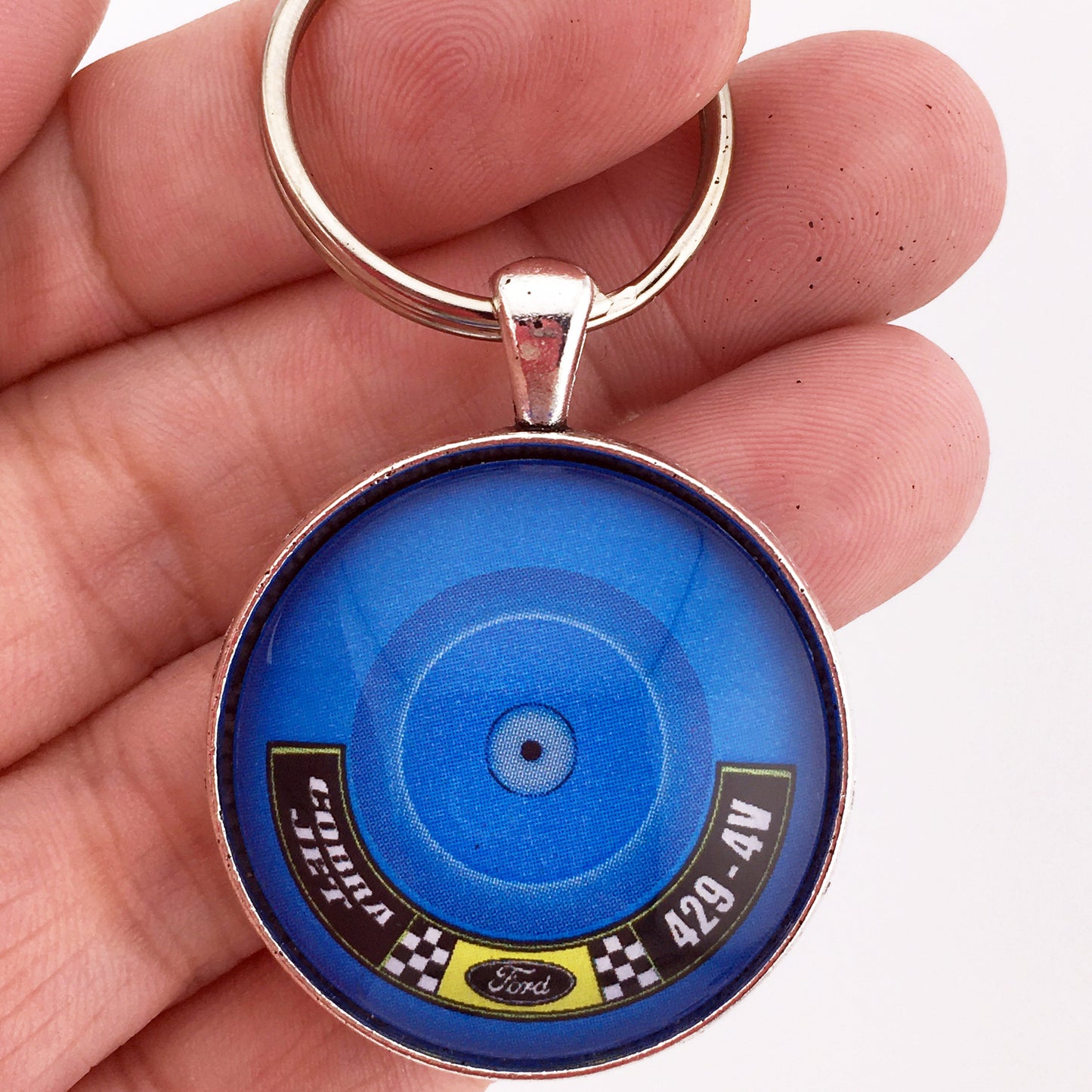 Ford 429 4 Barrel Cobra Jet Air Cleaner Decal 1.2" Diameter Keychain