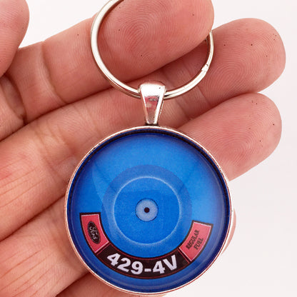 Ford 429 4 Barrel Air Cleaner Decal 1.2" Diameter Keychain