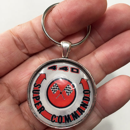 440 Super Commando Mopar Air Cleaner Decal 1.2" Diameter Keychain