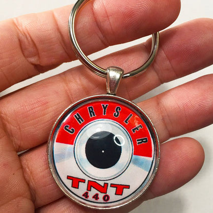 440 TNT Mopar Air Cleaner Decal 1.2" Diameter Keychain