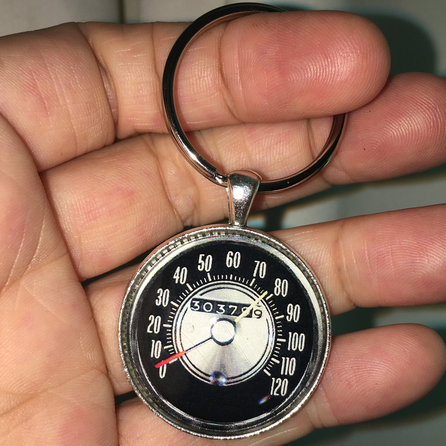 Vintage Oldsmobile 442 120 MPH Speedometer Gauge 1.2" Diameter Keychain
