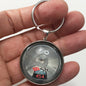 Chevy 454 Chrome Air Cleaner Decal 1.2" Diameter Keychain
