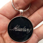 1969-1973 Ford Mustang Script Fender Emblem Badge 1.2" Keychain