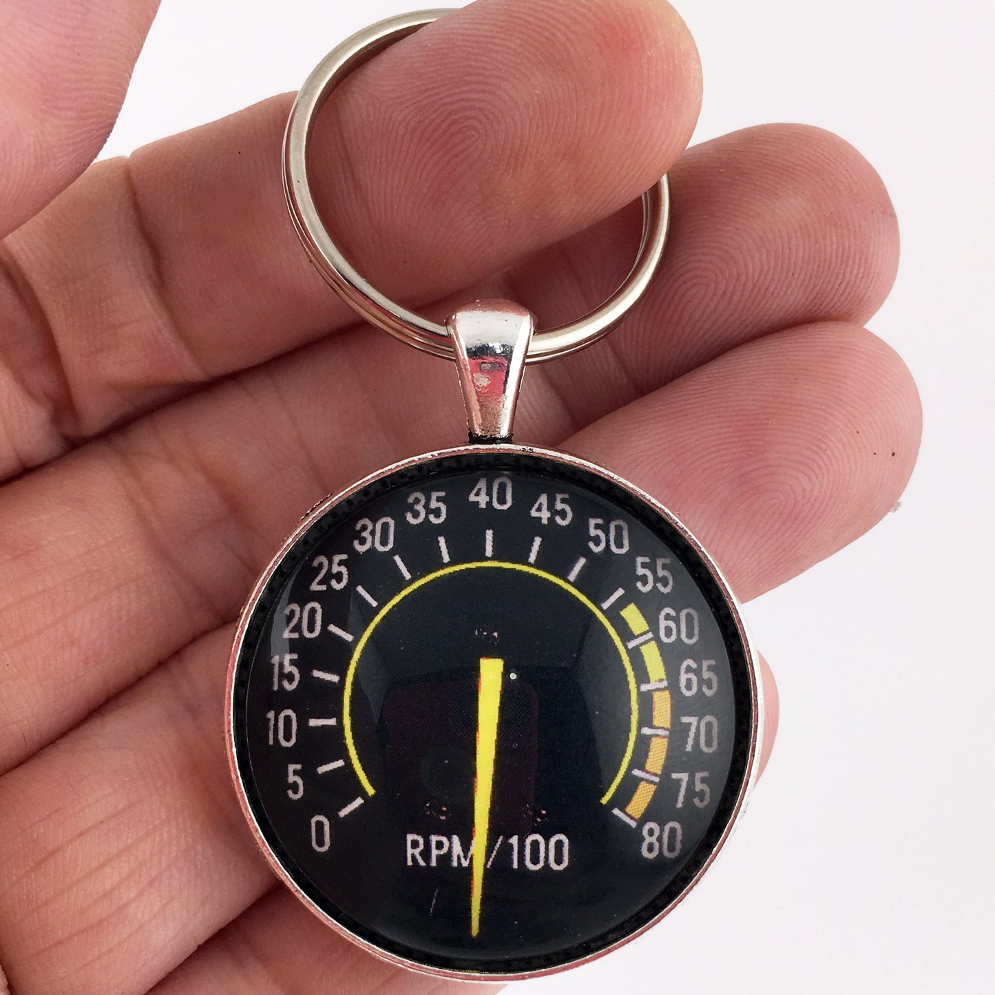 Vintage Chevrolet 2nd Gen Camaro 80K Tachometer 1.2" Keychain