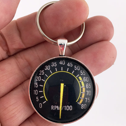 Vintage Chevrolet 2nd Gen Camaro 80K Tachometer 1.2" Keychain