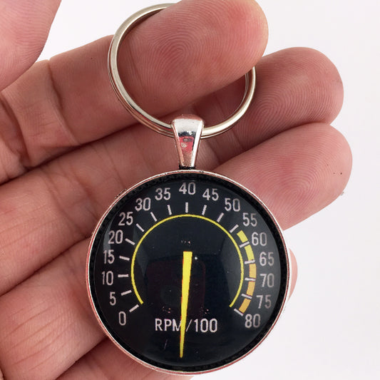 Vintage Chevrolet 2nd Gen Camaro 80K Tachometer 1.2" Keychain
