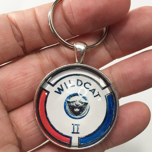 Vintage Buick Wildcat 2 Emblem Badge 1.2" Keychain