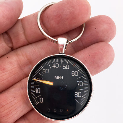 Vintage Pontiac Fiero 85 MPH Speedometer Gauge 1.2" Diameter Keychain