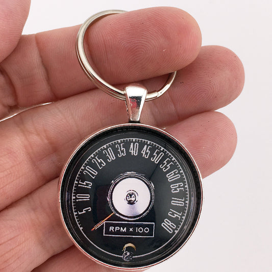Ford Mustang 8K RPM Tachometer Gauge 1.2" Keychain