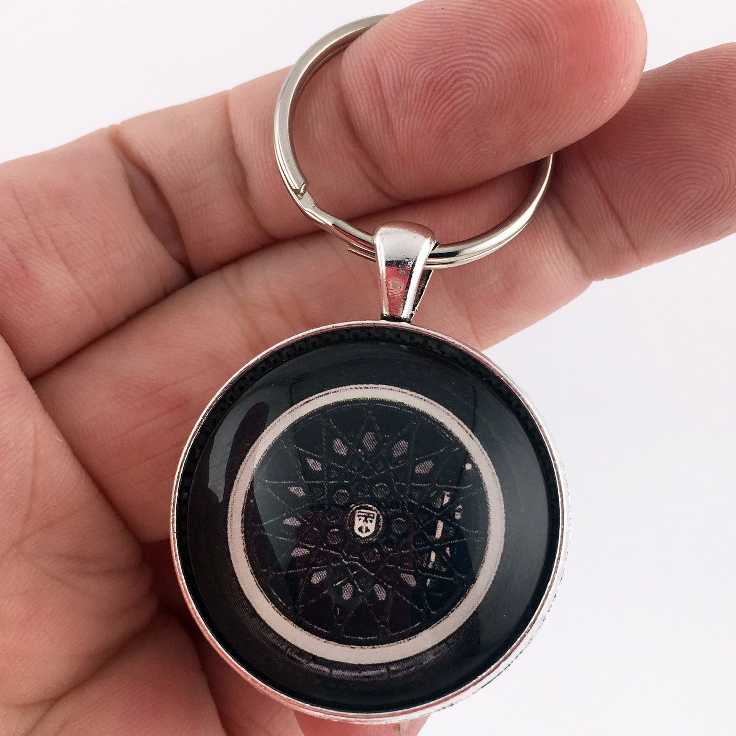 Vintage 1980's Pontiac Fiero GT Wheel 1.2" Diameter Keychain