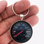 Vintage Porsche 911 300 KMH Speedometer Gauge 1.2" Diameter Keychain