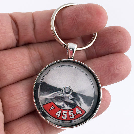 Vintage Pontiac 455 4 BBL Chrome Air Cleaner Decal 1.2" Diameter Keychain