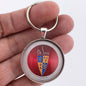 Antique DeSoto Emblem Badge Ornament Logo 1.2" Diameter Keychain