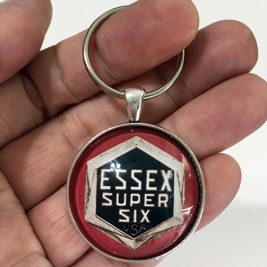 Antique Essex Emblem Badge Ornament Logo 1.2" Diameter Keychain