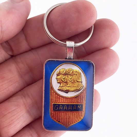 Antique Graham Brothers Emblem Badge Logo 1 x 1.25 Diameter Keychain