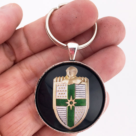 Antique Lincoln Emblem Badge Ornament Logo 1.2" Diameter Keychain