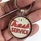 Antique Nash Service Distressed Sign Emblem Badge Ornament Logo 1.2" Diameter Keychain