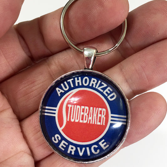 Antique Studebaker Service Sign Emblem Badge Ornament Logo 1.2" Diameter Keychain