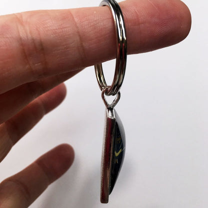 General Motors Saturn Emblem Badge Ornament Logo 1" x 1" Diameter Keychain
