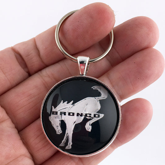 Ford Bronco Emblem Badge Ornament Logo 1.2" Diameter Keychain