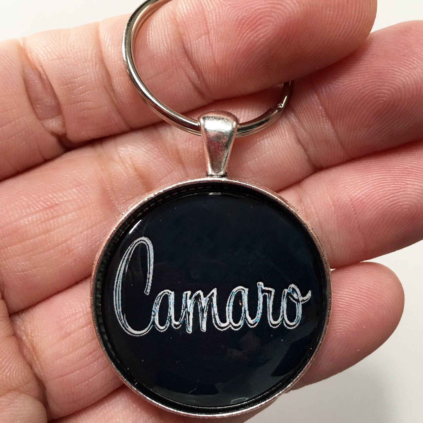Vintage Chevrolet Camaro 1970-1973 Chrome Emblem Badge 1.2" Keychain