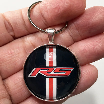 Vintage Chevrolet Camaro RS Chrome Emblem Badge 1.2" Keychain