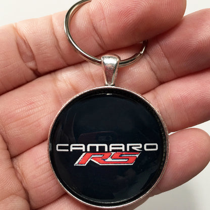 Vintage Chevrolet Camaro RS Chrome Emblem Badge 1.2" Keychain