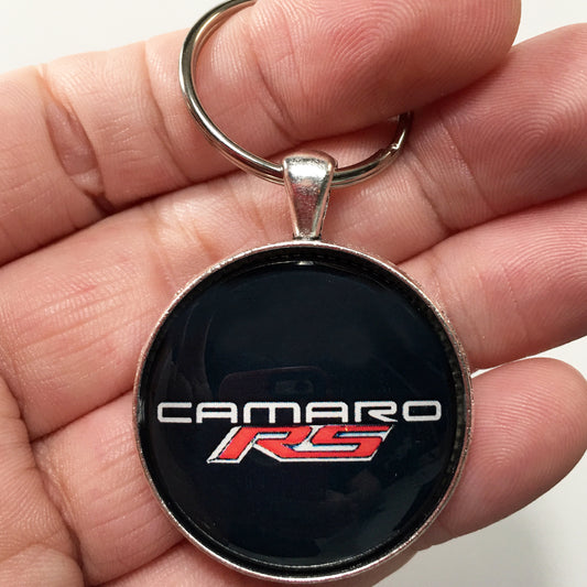 Vintage Chevrolet Camaro RS Chrome Emblem Badge 1.2" Keychain